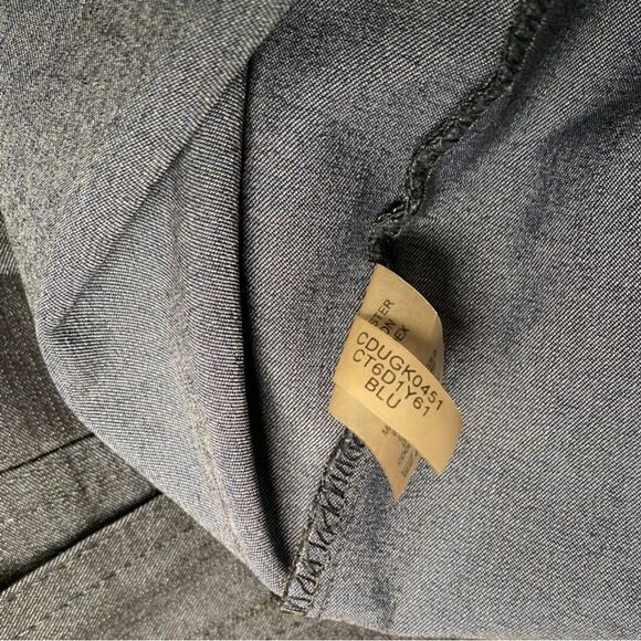 Calvin Klein - Dark Blue Denim Dress with Tie Belt - 12Petite - Picture 13 of 14